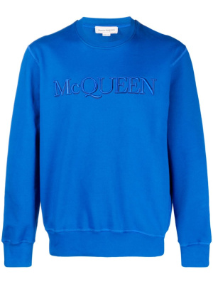 

Embroidered logo crew neck sweatshirt, Alexander McQueen Embroidered logo crew neck sweatshirt