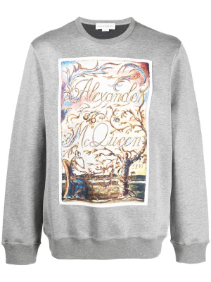 

Logo-print detail sweatshirt, Alexander McQueen Logo-print detail sweatshirt