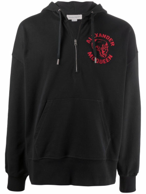 

Skull-print hoodie, Alexander McQueen Skull-print hoodie
