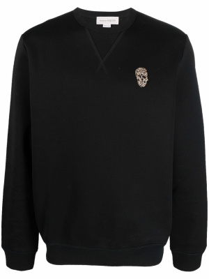 

Skull-patch crew neck sweatshirt, Alexander McQueen Skull-patch crew neck sweatshirt