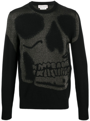 

Skull-motif knitted jumper, Alexander McQueen Skull-motif knitted jumper