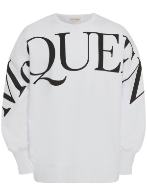 

Logo-print long-sleeve sweatshirt, Alexander McQueen Logo-print long-sleeve sweatshirt