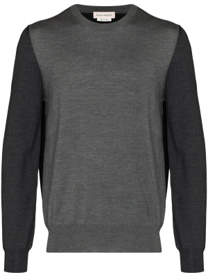 

Panelled crew neck jumper, Alexander McQueen Panelled crew neck jumper