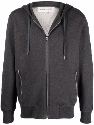 

Logo-print zip-up hoodie, Alexander McQueen Logo-print zip-up hoodie
