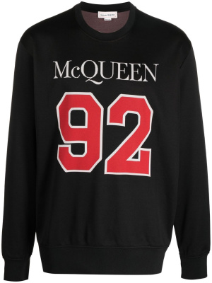 

Woven logo-detail sweatshirt, Alexander McQueen Woven logo-detail sweatshirt