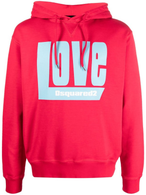 

'Love' logo-print hoodie, Dsquared2 'Love' logo-print hoodie