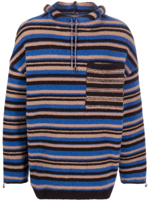 

Striped knitted hoodie, Jacquemus Striped knitted hoodie