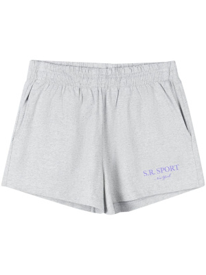 

Wimbledon mélange-effect shorts, Sporty & Rich Wimbledon mélange-effect shorts