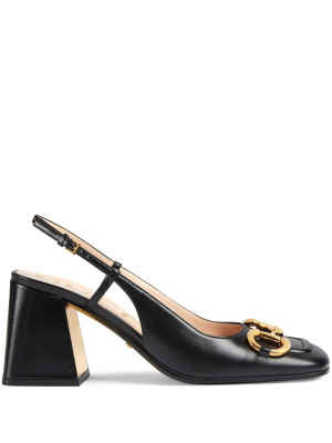 

Horsebit mid-heel slingback pumps, Gucci Horsebit mid-heel slingback pumps