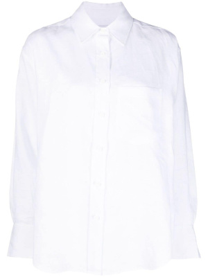 

Spread-collar linen shirt, Calvin Klein Spread-collar linen shirt