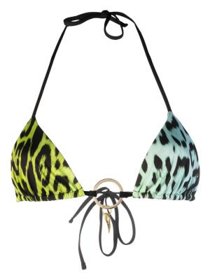 

Leopard print triangle bikini top, Roberto Cavalli Leopard print triangle bikini top