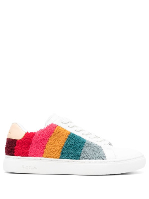 

Faux-shearling lace-up sneakers, Paul Smith Faux-shearling lace-up sneakers