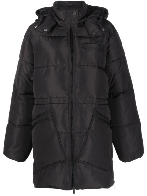 

Oversized Tech puffer midi jacket, GANNI Oversized Tech puffer midi jacket