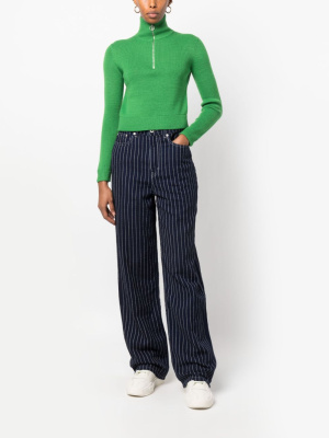 

Stripe-print straight-leg trousers, Kenzo Stripe-print straight-leg trousers