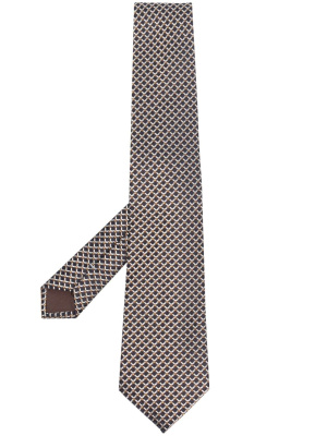 

Graphic-print silk tie, Canali Graphic-print silk tie