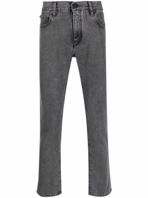 

Diag-stripe print slim-fit jeans, Off-White Diag-stripe print slim-fit jeans
