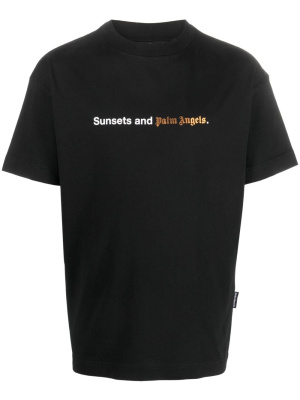 

Sunsets-print crew neck T-shirt, Palm Angels Sunsets-print crew neck T-shirt