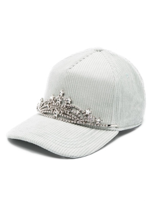 

Tiara-detail corduroy cap, Dsquared2 Tiara-detail corduroy cap