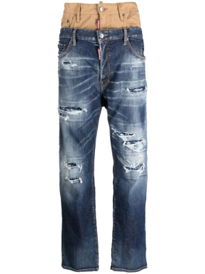 

Double-waist distressed jeans, Dsquared2 Double-waist distressed jeans