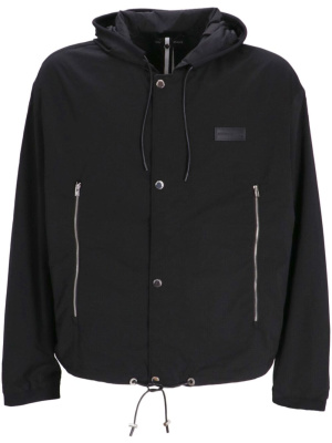 

Logo-patch hooded jacket, Emporio Armani Logo-patch hooded jacket
