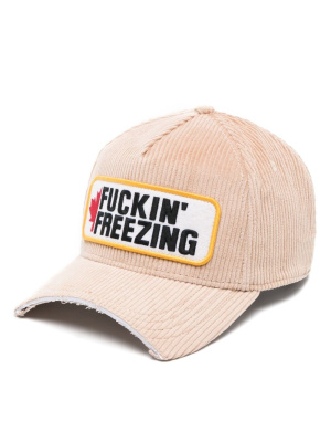 

Logo-embroidered corduroy cap, Dsquared2 Logo-embroidered corduroy cap