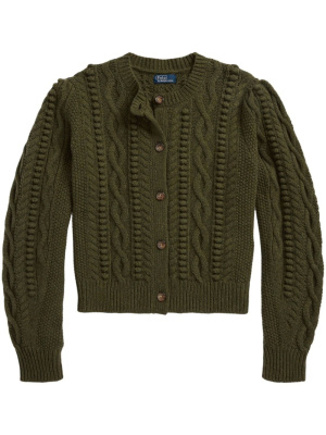 

Cable-knit button-up cardigan, Polo Ralph Lauren Cable-knit button-up cardigan
