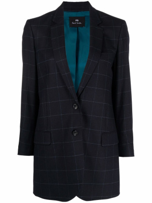 

Tailored check print blazer, PS Paul Smith Tailored check print blazer