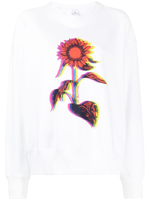 

Floral-print organic-cotton sweatshirt, PS Paul Smith Floral-print organic-cotton sweatshirt