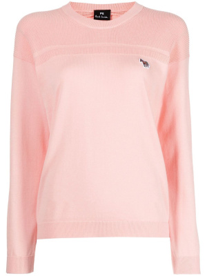 

Zebra-motif organic-cotton jumper, PS Paul Smith Zebra-motif organic-cotton jumper