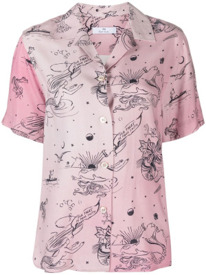 

Graphic-print short-sleeve shirt, PS Paul Smith Graphic-print short-sleeve shirt