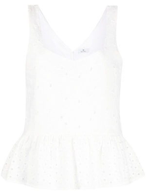 

Broderie anglaise peplum-hem blouse, PS Paul Smith Broderie anglaise peplum-hem blouse