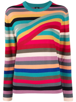 

Stripe-pattern long-sleeve jumper, PS Paul Smith Stripe-pattern long-sleeve jumper