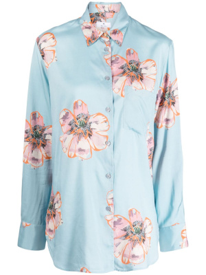 

Floral-print button-up shirt, PS Paul Smith Floral-print button-up shirt