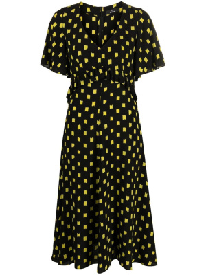 

Check-print midi dress, PS Paul Smith Check-print midi dress
