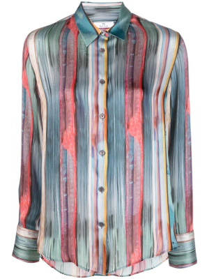 

Stripe-print long-sleeved shirt, PS Paul Smith Stripe-print long-sleeved shirt