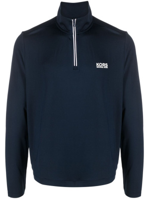 

Logo-print zip-up sweatshirt, Michael Kors Logo-print zip-up sweatshirt