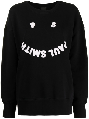 

Smiley logo-print sweatshirt, PS Paul Smith Smiley logo-print sweatshirt