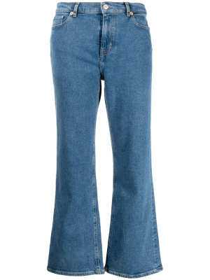 

Cropped organic-cotton flared jeans, PS Paul Smith Cropped organic-cotton flared jeans