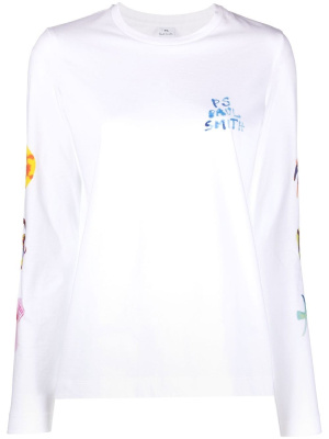 

Graphic-print long-sleeved T-shirt, PS Paul Smith Graphic-print long-sleeved T-shirt