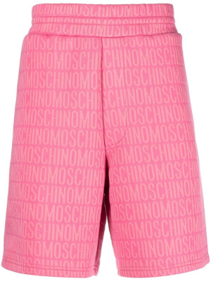 

All-over debossed logo shorts, Moschino All-over debossed logo shorts