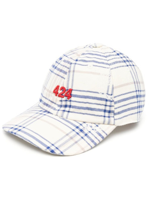 

Embroidered logo cotton-linen cap, 424 Embroidered logo cotton-linen cap
