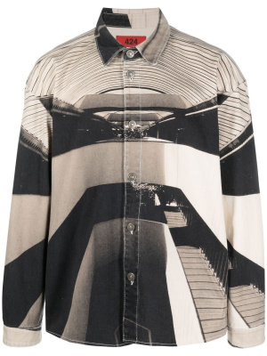 

Graphic-print shirt jacket, 424 Graphic-print shirt jacket