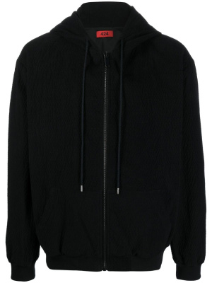 

Textured logo-embroidered hoodie, 424 Textured logo-embroidered hoodie