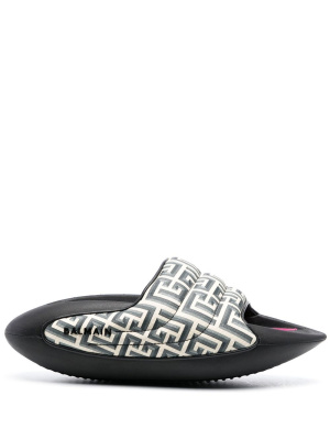 

B-IT coated canvas monogram mules, Balmain B-IT coated canvas monogram mules