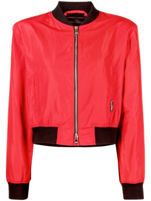 

Two-tone cropped bomber jacket, Karl Lagerfeld Two-tone cropped bomber jacket