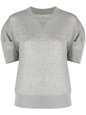

Mélange-effect short-sleeve sweatshirt, Sacai Mélange-effect short-sleeve sweatshirt