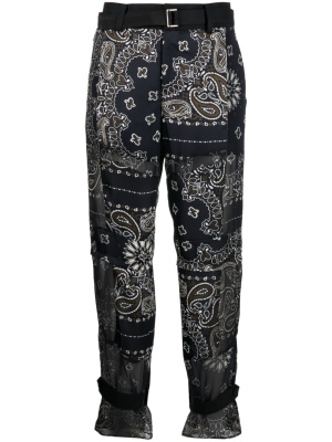 

Paisley-print cropped trousers, Sacai Paisley-print cropped trousers