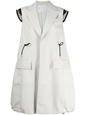 

Cap-sleeve A-line gilet, Sacai Cap-sleeve A-line gilet