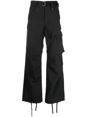 

Tapered-leg belted drawstring trousers, Sacai Tapered-leg belted drawstring trousers