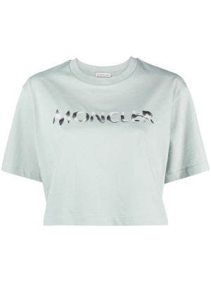 

Logo-print cropped T-shirt, Moncler Logo-print cropped T-shirt